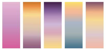 Set of gradients bright, smooth, pastel gradient colors designs for devices, computers and modern smartphone screen backgrounds. Vector illustration.