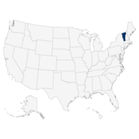 kaart van Vermont. Verenigde Staten van Amerika kaart png