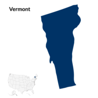 Karte von Vermont. USA Karte png