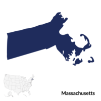 massachusetts stat Karta. USA Karta png