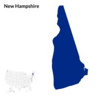 Novo Hampshire mapa. EUA mapa png