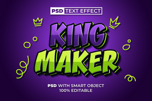 Graffiti Text Effect Fun Style. Editable Text Effect. psd
