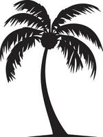 Coconut tree vector silhouette illustration 7