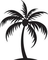 Coconut tree vector silhouette illustration 5