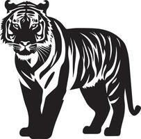 Tigre vector silueta ilustración, silueta ilustración