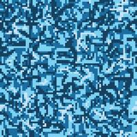 Digital monochrome azure blue camouflage seamless pattern. vector