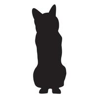 Cats Silhouettes on a white background. vector