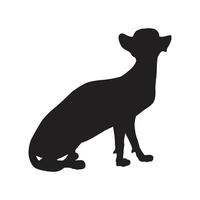 Vector, isolated black silhouette of a dog vector