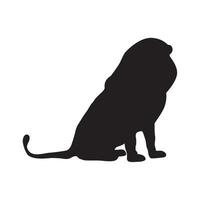 Silhouette lion vector illustration