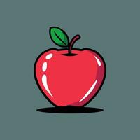 Apple icon isolated vector illustration, color drawing sign, symbol.