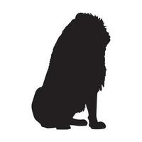 Silhouette lion vector illustration