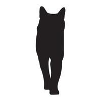 Cats Silhouettes on a white background. vector