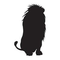 Silhouette lion vector illustration