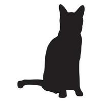 Cat silhouette logo design vector illustration