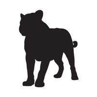 Silhouette lion vector illustration