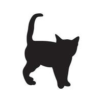 gato silueta logo diseño vector ilustración