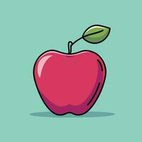 Apple icon isolated vector illustration, color drawing sign, symbol.