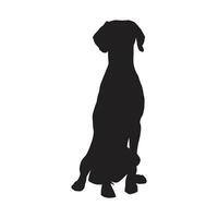 Vector, isolated black silhouette of a dog vector