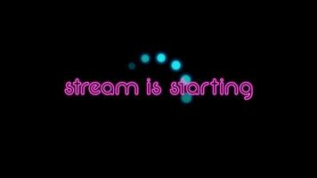 streaming is beginnend tekst lus video