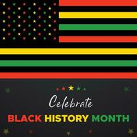 Black History Month celebrated. February national black history month African American vector illustration Template for background, banner, card, poster with text inscription