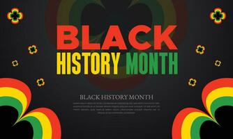 Black History Month celebrated. February national black history month African American vector illustration Template for background, banner, card, poster with text inscription