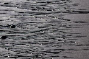 water ripples on the beach photo