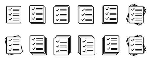 Document icon vector. Checklist icon. Simple flat symbol. vector