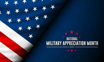 Happy National Military Appreciation Month Background Vector Illustration
