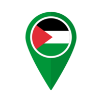 Flag of Palestine flag on map pinpoint icon isolated png