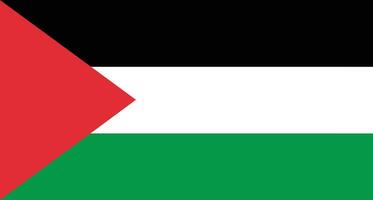 bandera de Palestina. Palestina bandera en diseño forma vector