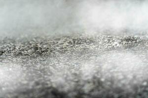 gravel texture floor with mist or fog. Light, dark and gray abstract gravel texture for display products photo