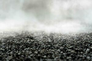 gravel texture floor with mist or fog. Light, dark and gray abstract gravel texture for display products photo