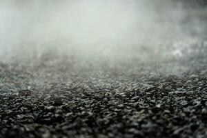 gravel texture floor with mist or fog. Light, dark and gray abstract gravel texture for display products photo