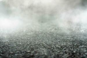 gravel texture floor with mist or fog. Light, dark and gray abstract gravel texture for display products photo