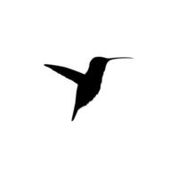 Flying Hummingbird Silhouette, can use Art Illustration, Website, Logo Gram, Pictogram or Graphic Design Element. Vector Illustration