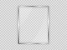 Glass plate in vertical frame vector