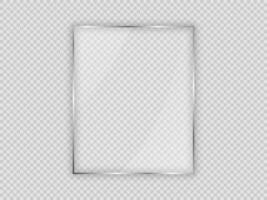 Glass plate in vertical frame vector