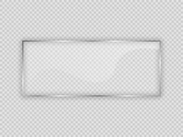Glass plate in rectangle frame vector