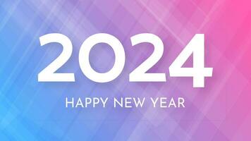 2024 Happy New Year on colorful background vector