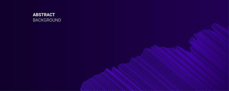 resumen oscuro azul bandera modelo. vector mínimo ondulado línea antecedentes con texto para social medios de comunicación cubrir, y encabezamiento. futurista tecnología concepto.