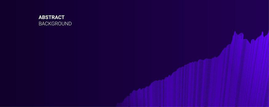 resumen oscuro azul bandera modelo. vector mínimo ondulado línea antecedentes con texto para social medios de comunicación cubrir, y encabezamiento. futurista tecnología concepto.