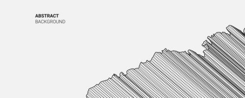 fluido puntos partículas ola modelo trama de semitonos degradado curva forma aislado en blanco antecedentes. vector en concepto de tecnología, ciencia, y moderno.