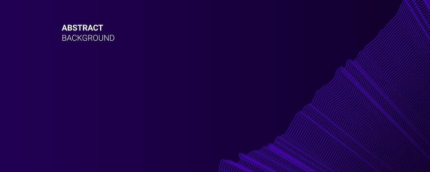 resumen oscuro azul bandera modelo. vector mínimo ondulado línea antecedentes con texto para social medios de comunicación cubrir, y encabezamiento. futurista tecnología concepto.
