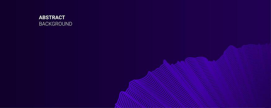 resumen oscuro azul bandera modelo. vector mínimo ondulado línea antecedentes con texto para social medios de comunicación cubrir, y encabezamiento. futurista tecnología concepto.