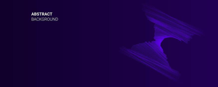 resumen oscuro azul bandera modelo. vector mínimo ondulado línea antecedentes con texto para social medios de comunicación cubrir, y encabezamiento. futurista tecnología concepto.