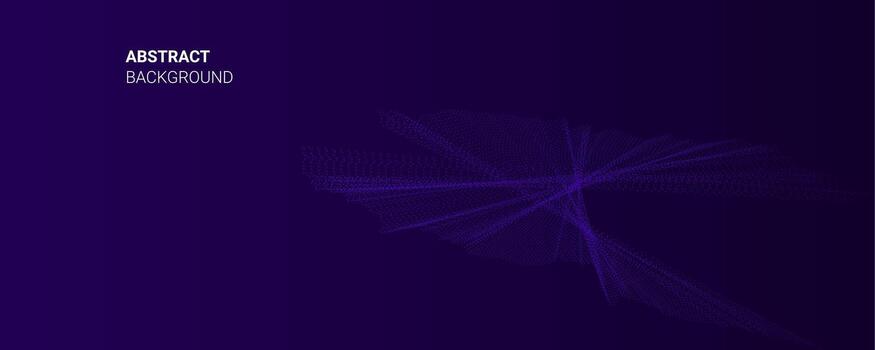 resumen oscuro azul bandera modelo. vector mínimo ondulado línea antecedentes con texto para social medios de comunicación cubrir, y encabezamiento. futurista tecnología concepto.