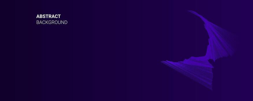 resumen oscuro azul bandera modelo. vector mínimo ondulado línea antecedentes con texto para social medios de comunicación cubrir, y encabezamiento. futurista tecnología concepto.