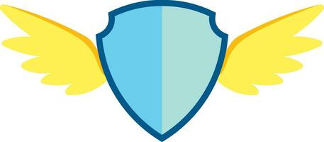 Protection Shield with Wings Icon vector