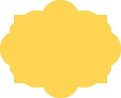 Gold Color Cloud Text Box vector
