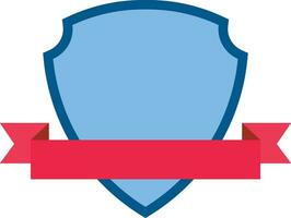 Protection Shield with Red Words Ribbon or Banner vector